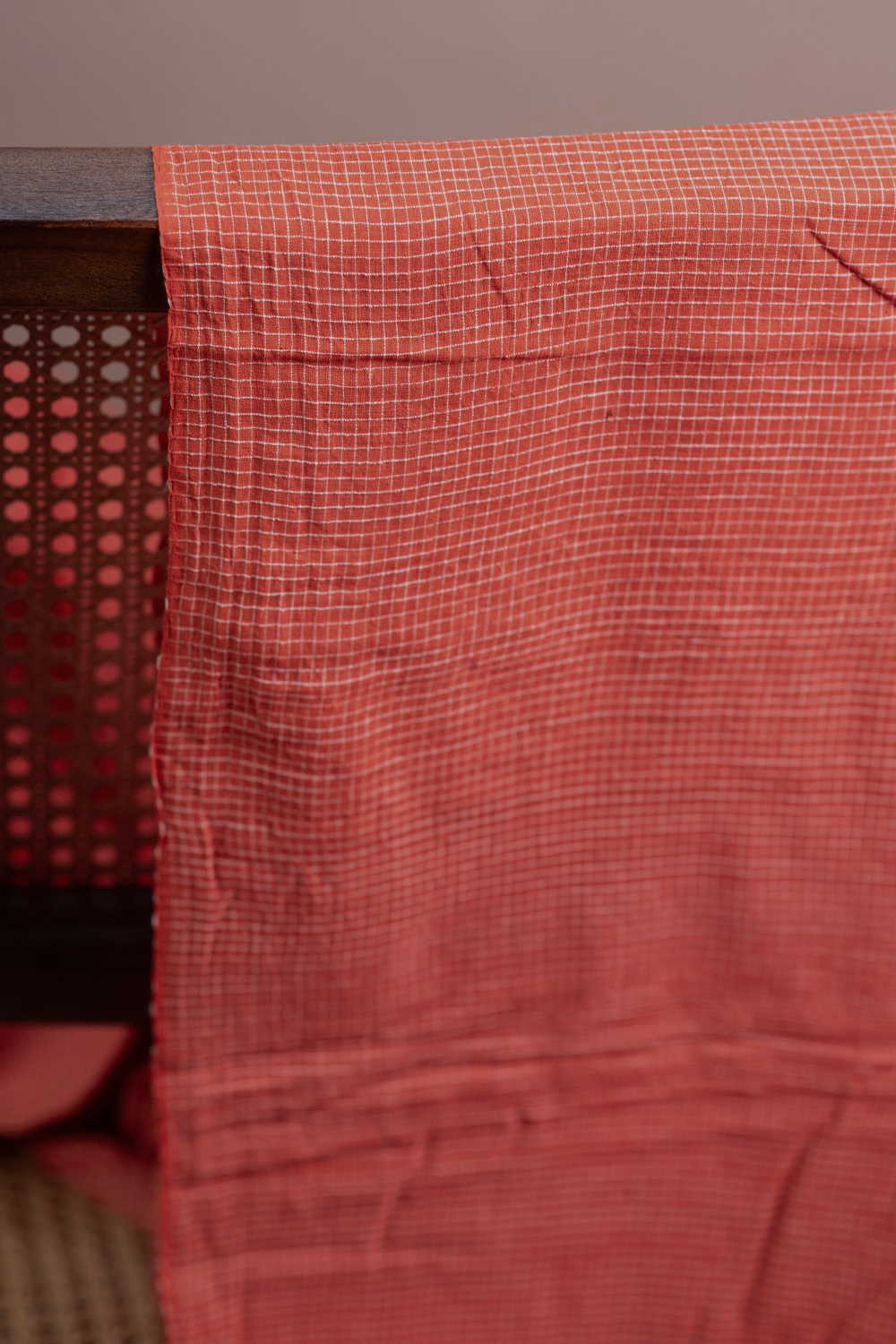 Checks Pattern Handwoven Cotton Fabric