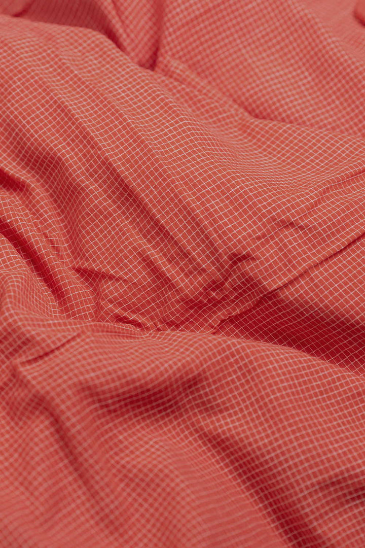 Checks Pattern Handwoven Cotton Fabric