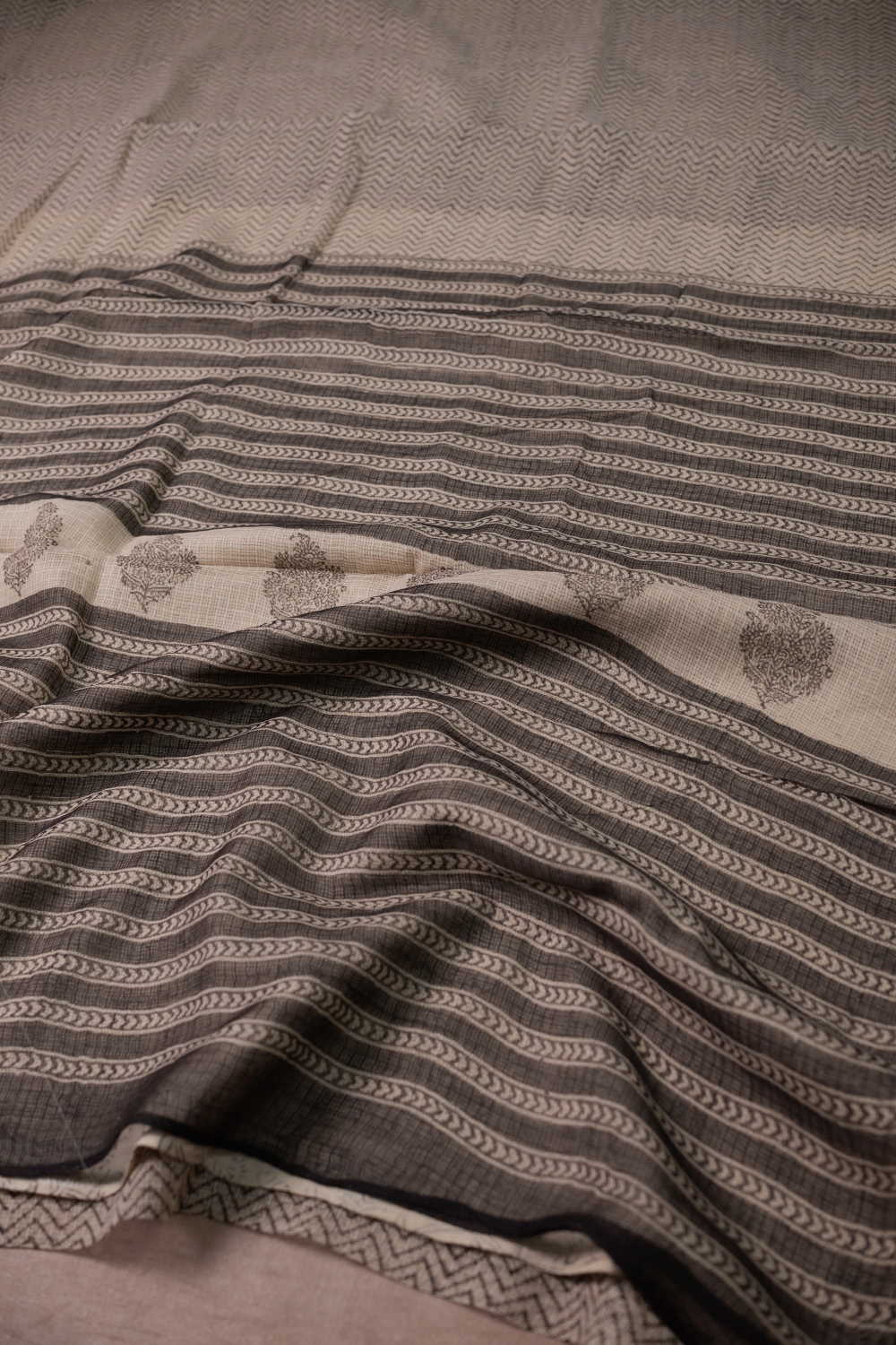 Block Printed Cotton Saree - Matkatus 