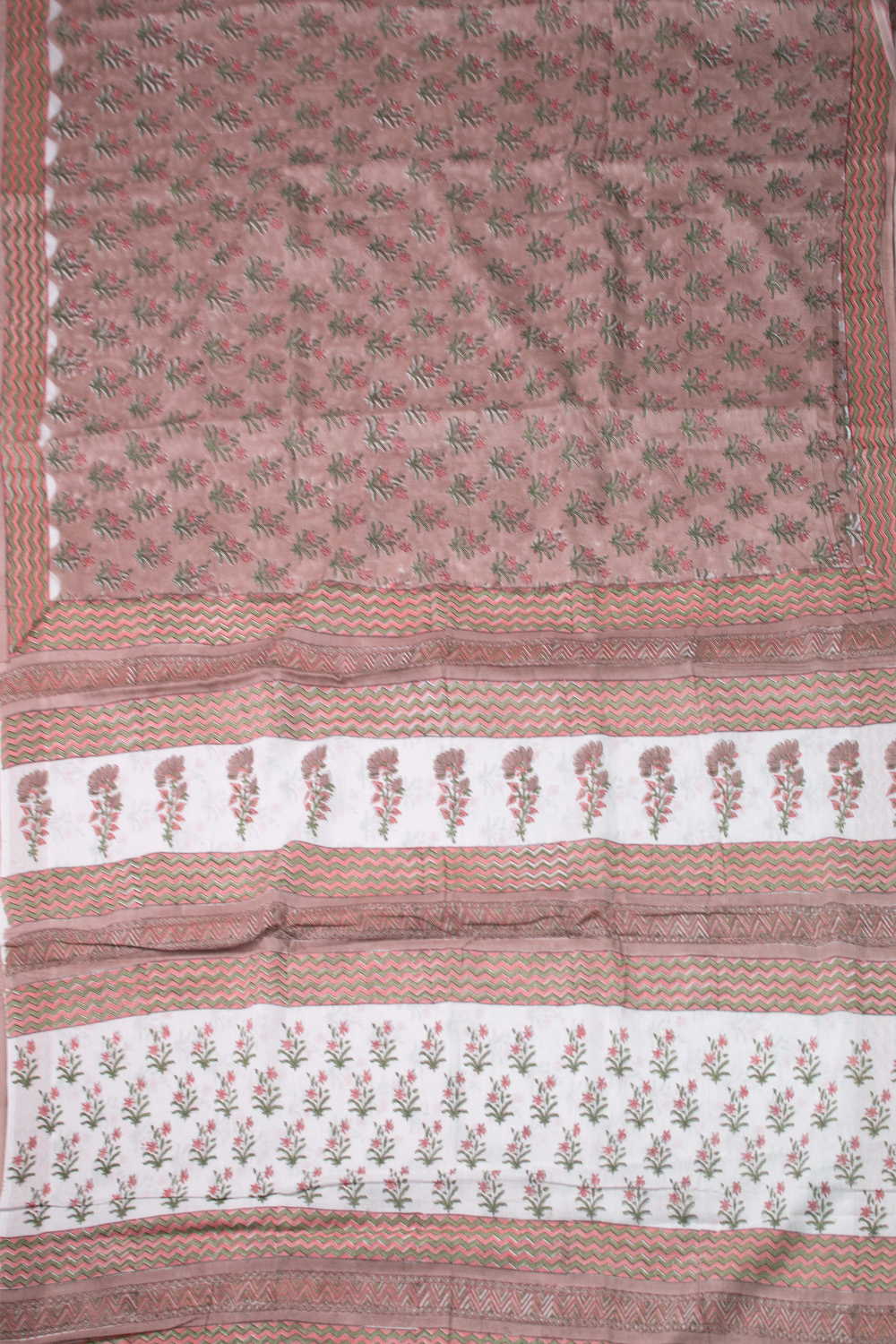 Block Printed Cotton Saree - Matkatus