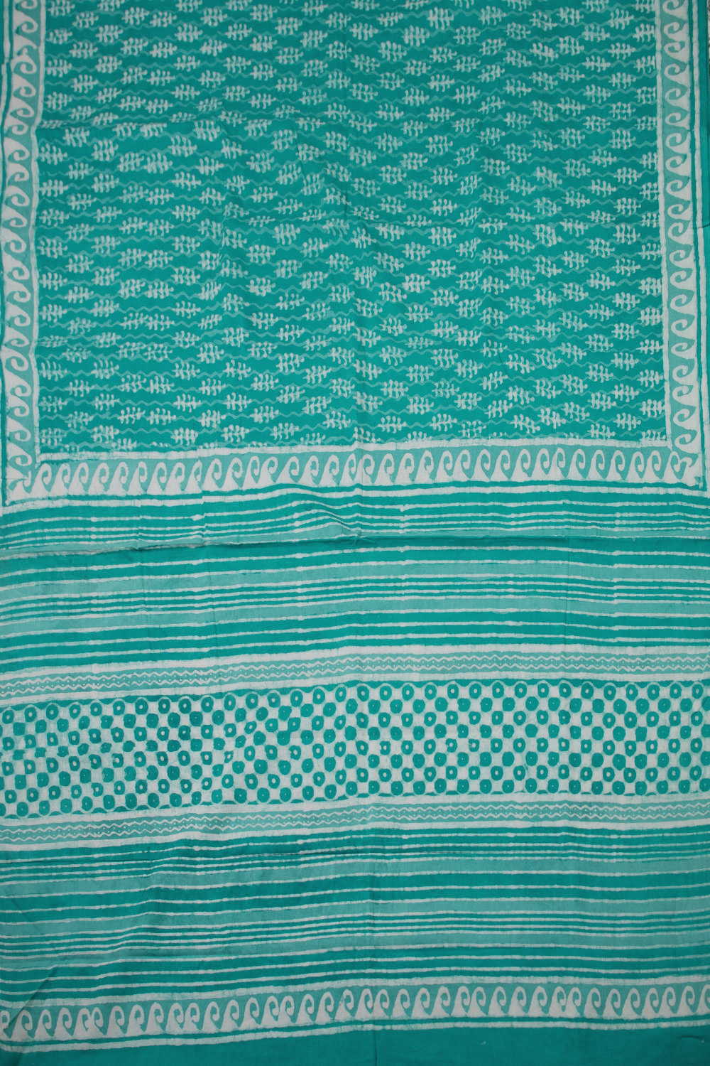 Block Printed Cotton Saree - Matkatus 