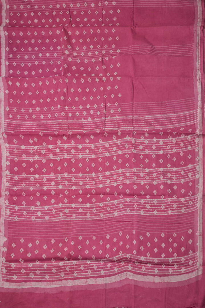 Block Printed Cotton Saree - Matkatus 
