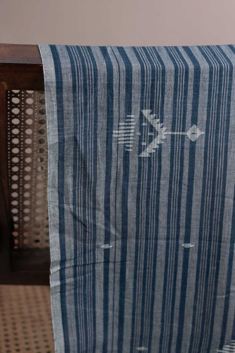 Stripe & Butta Jamdani Cotton Fabric