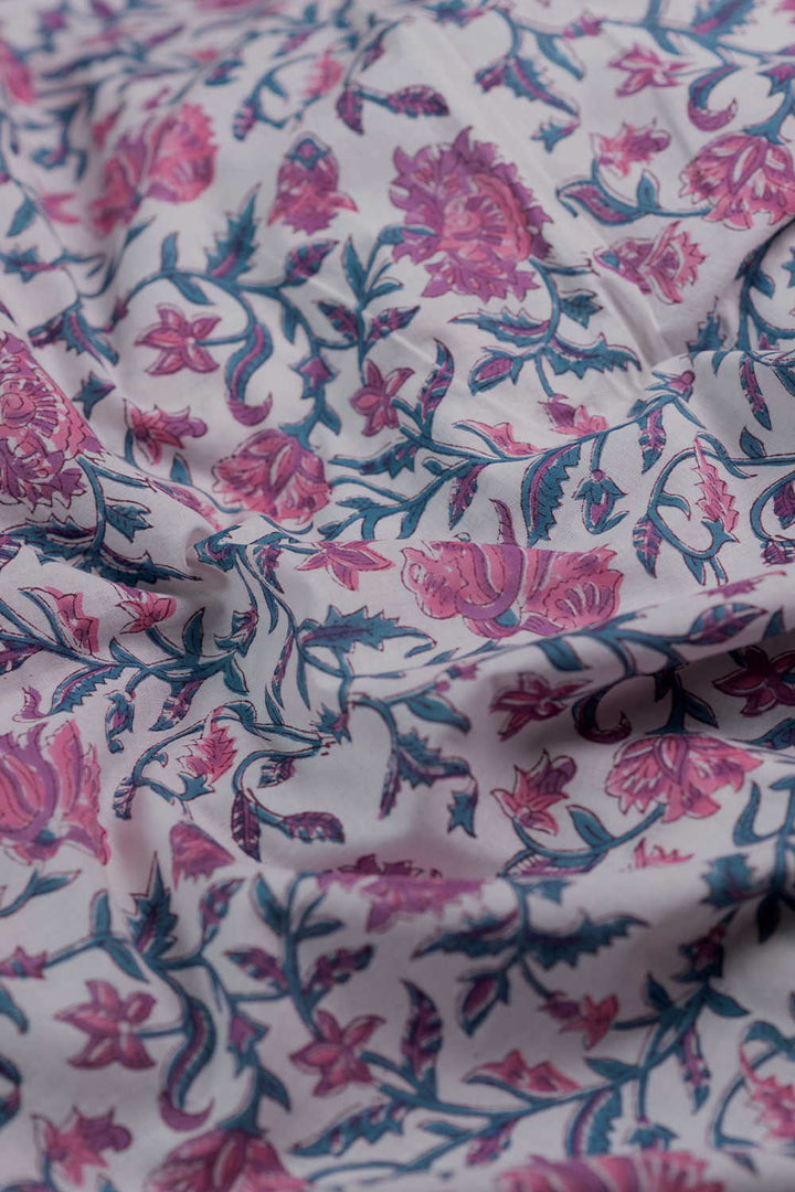 Block Printed Cotton Fabric - Matkatus 