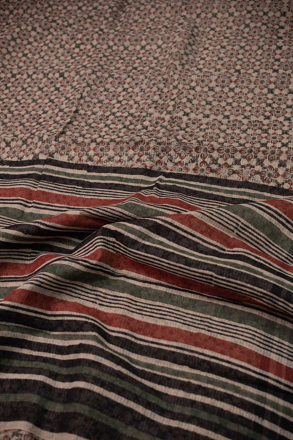 Block Printed Cotton Saree - Matkatus 