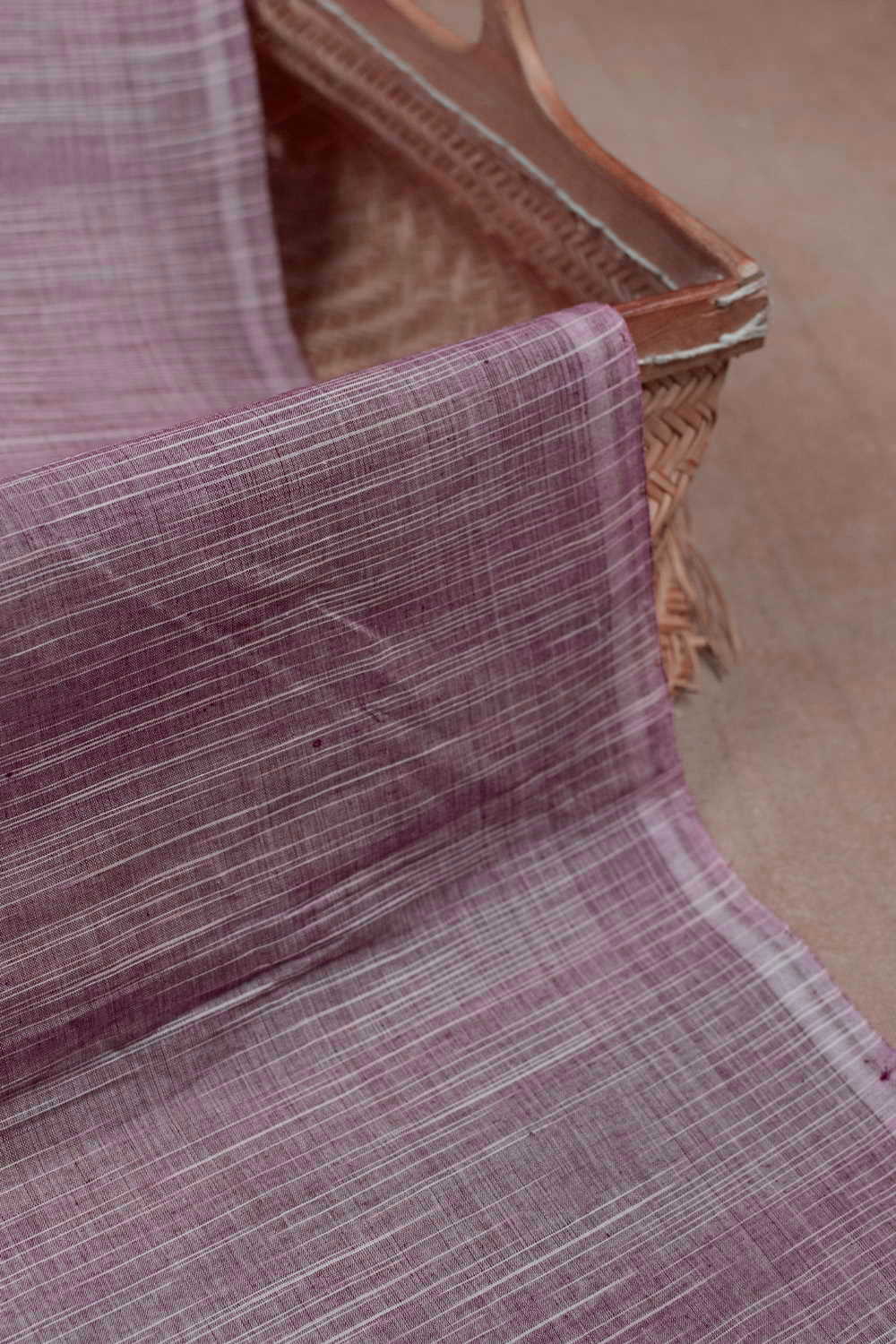 Light Pink Handwoven Cotton Fabric