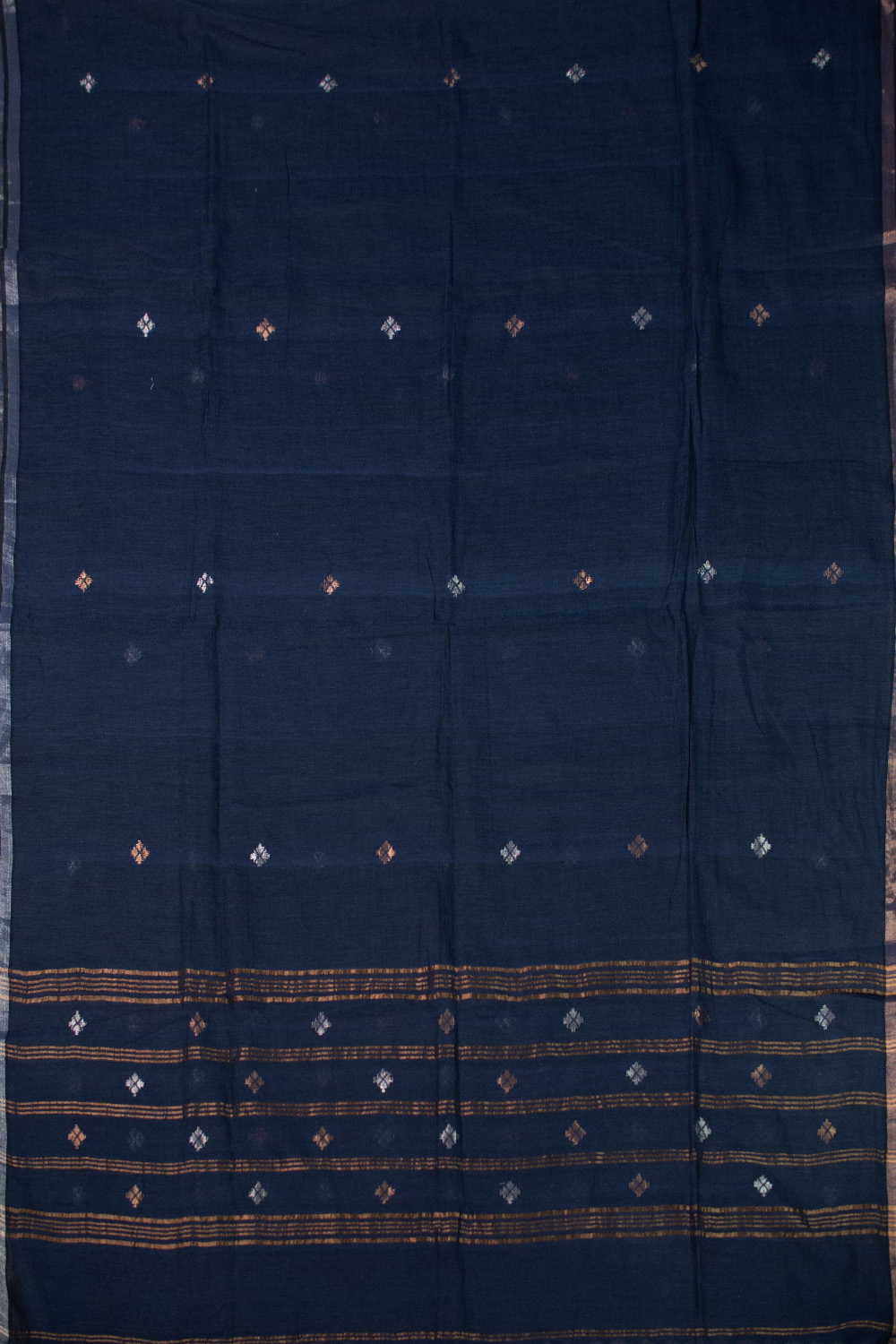 Indigo - Arrow Butta Jamdani Cotton Dupatta