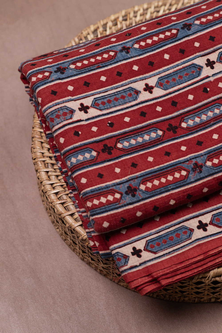 Ajrak Cotton Fabric - Matkatus 