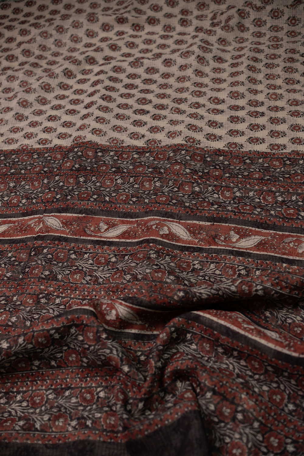 Block Printed Cotton Saree - Matkatus 