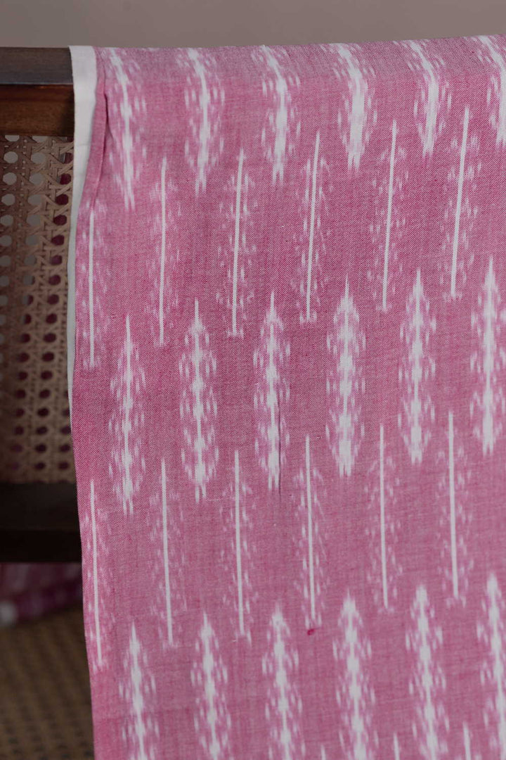 Shade of Pink Ikat Cotton Fabric