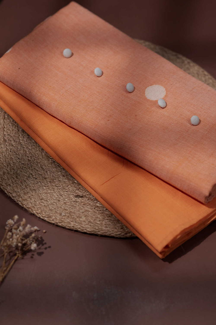 Circle Butta - Orange Jamdani Top with Mangalagiri Bottom