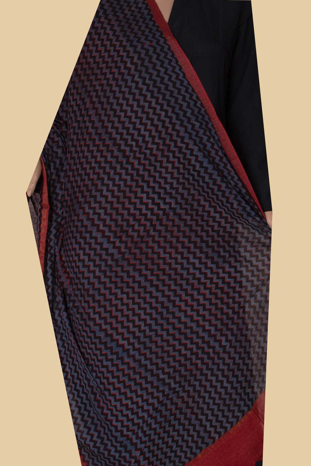 Ajrak Cotton Dupatta - Matkatus 