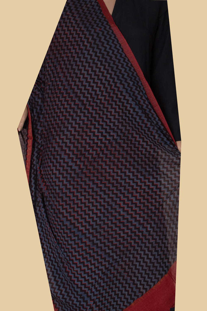 Ajrak Cotton Dupatta - Matkatus 