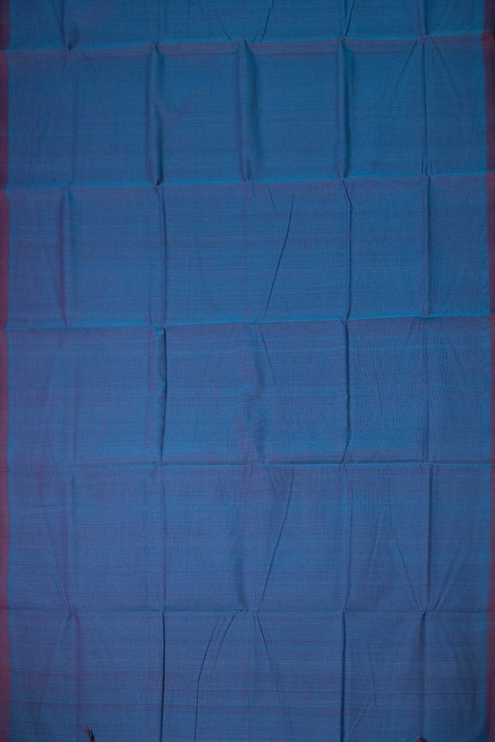 Blue Mangalagiri Cotton saree with Ikat Blouse