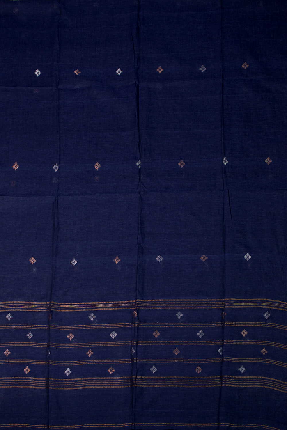 Deep Sea Blue Jamdani Cotton Dupatta