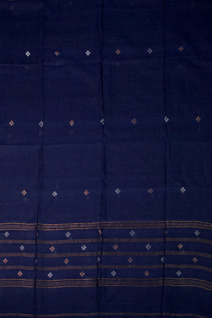 Deep Sea Blue Jamdani Cotton Dupatta