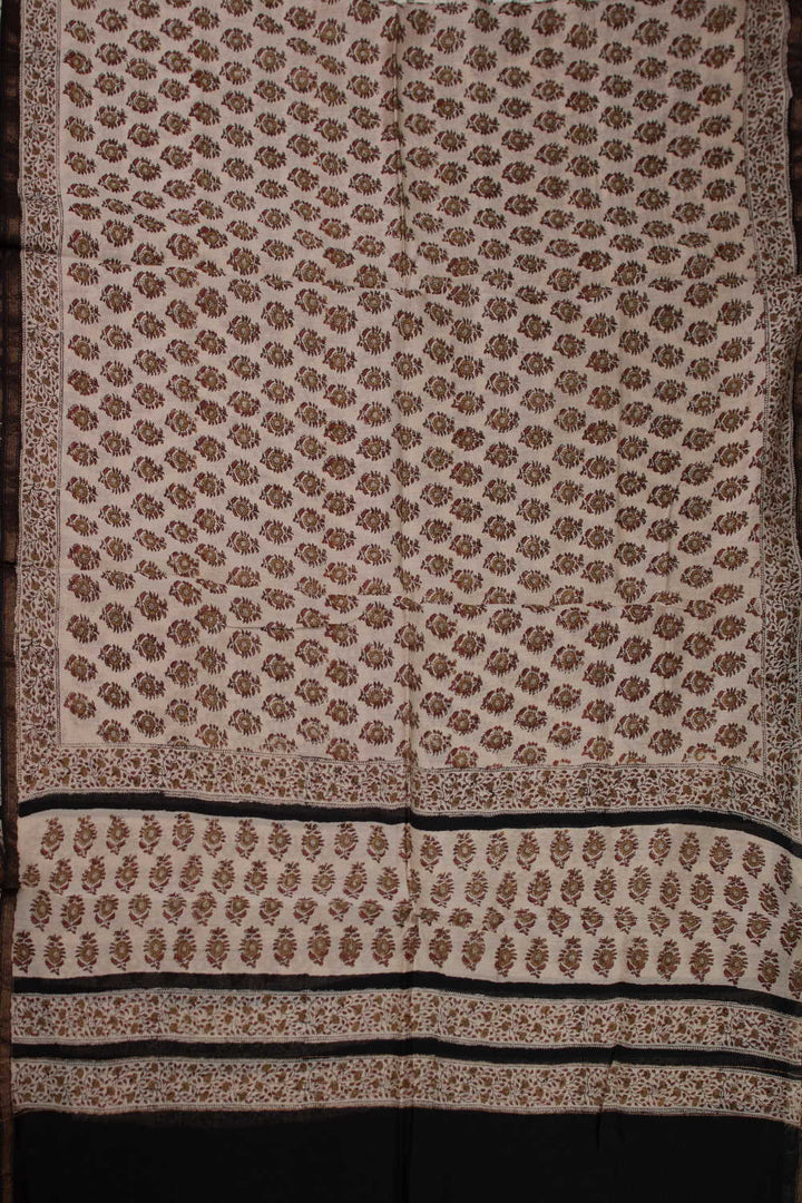 Little Motifs Block Printed Chanderi Dupatta