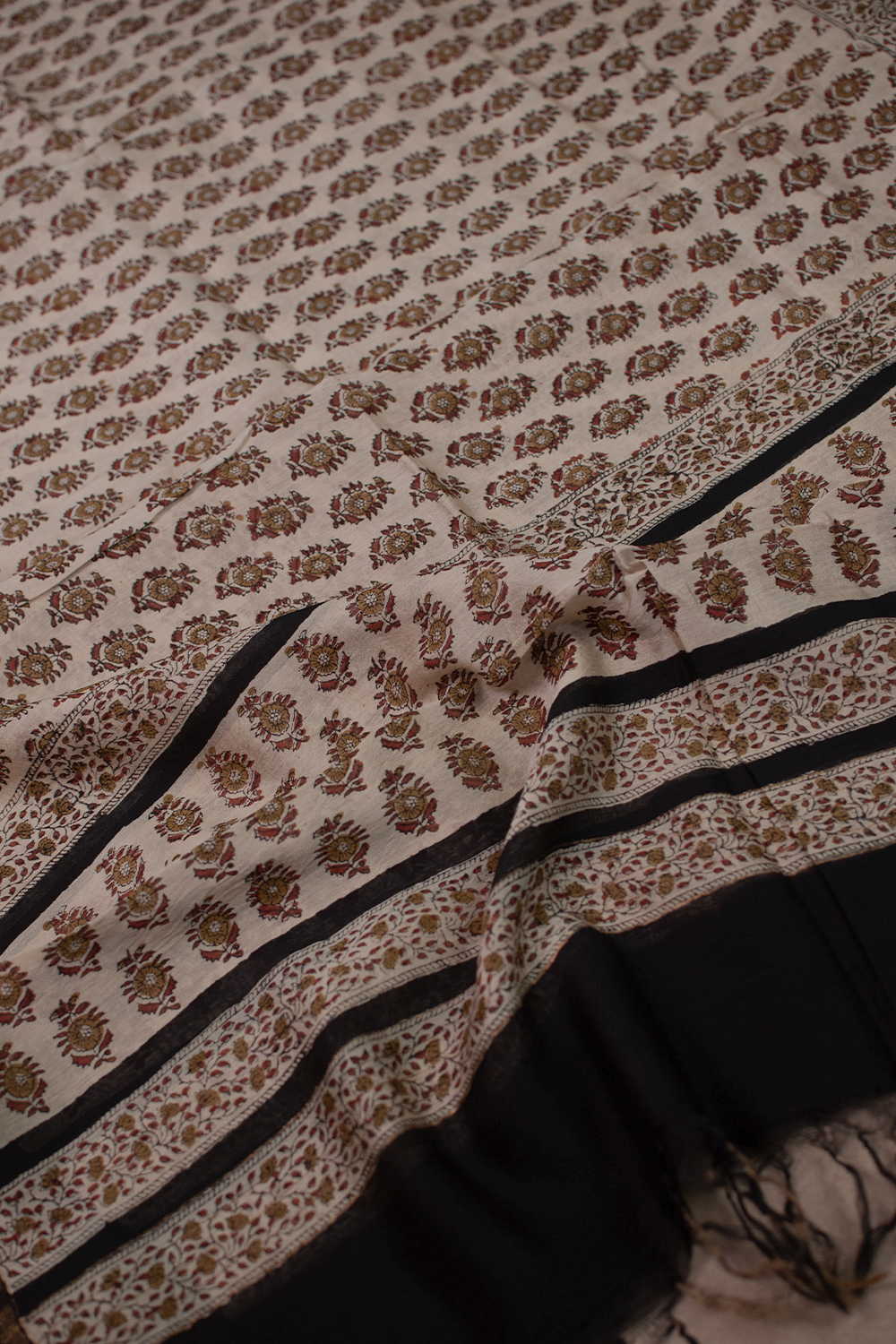 Little Motifs Block Printed Chanderi Dupatta