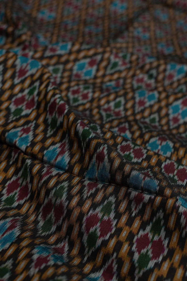 Ikat Silk Cotton Fabric-Matkatus 