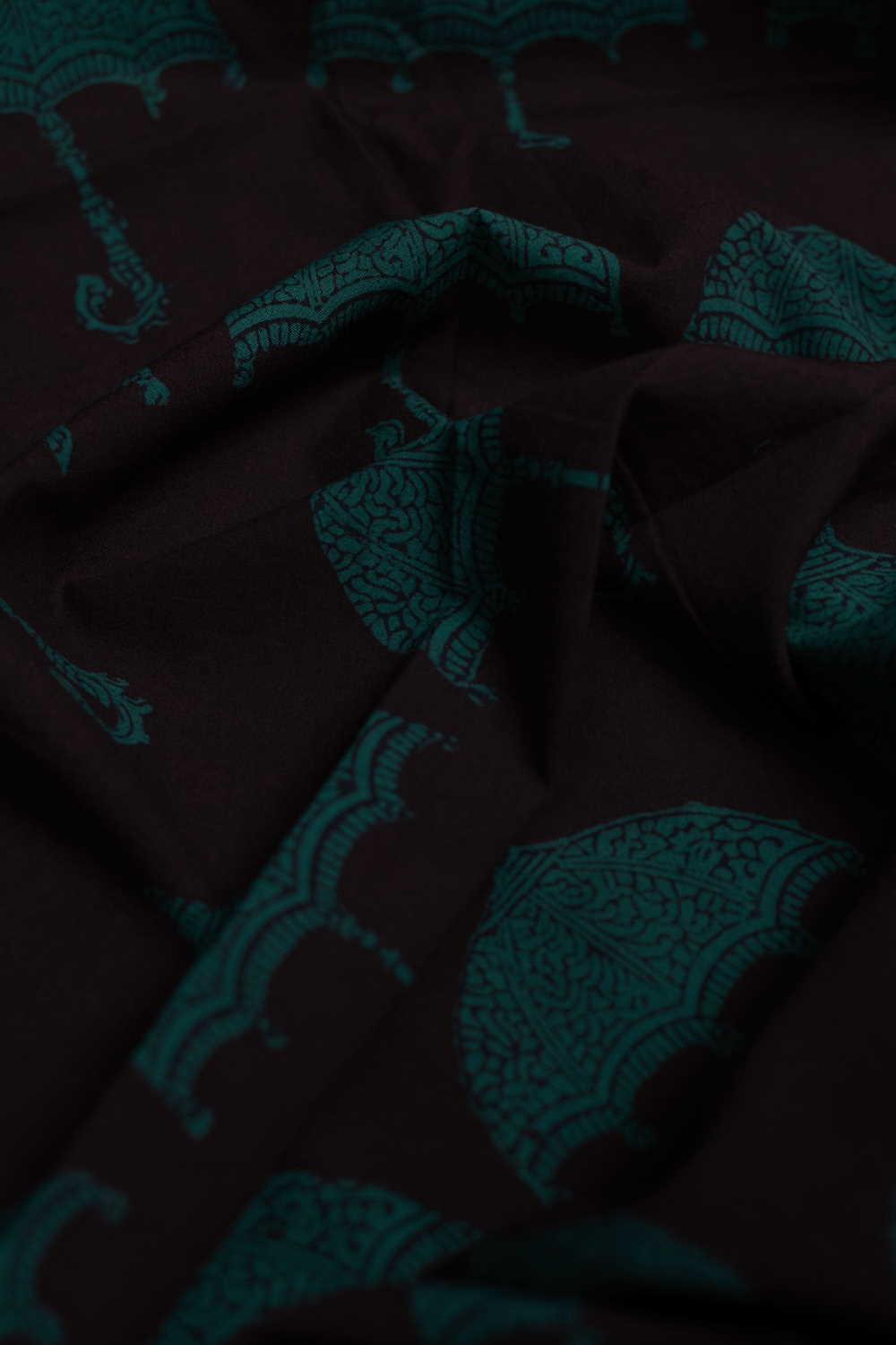 Umbrella Pattern Bagh Cotton Fabric - 0.75m