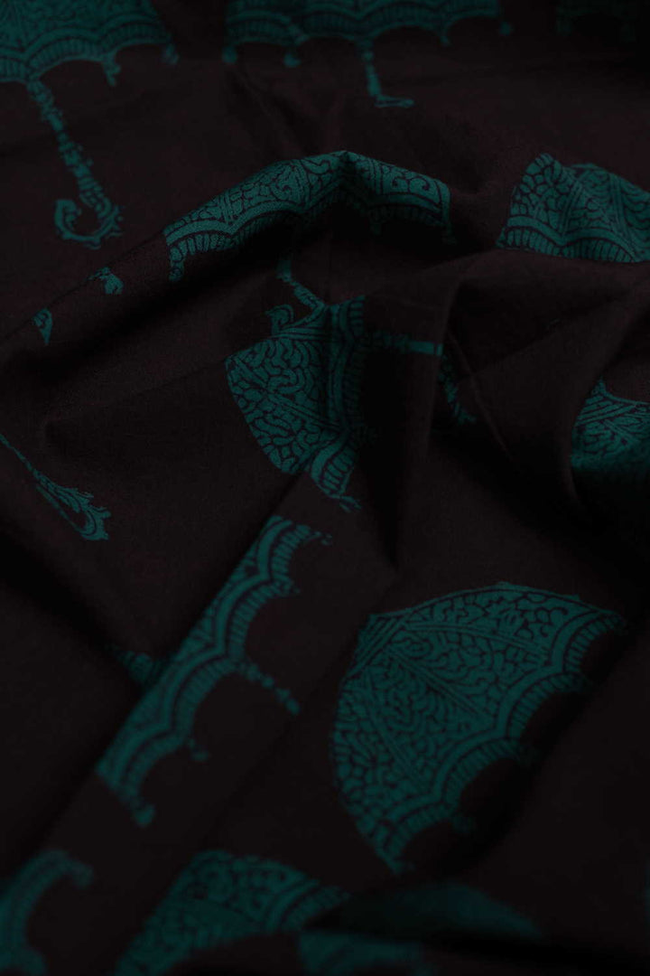 Umbrella Pattern Bagh Cotton Fabric - 0.75m