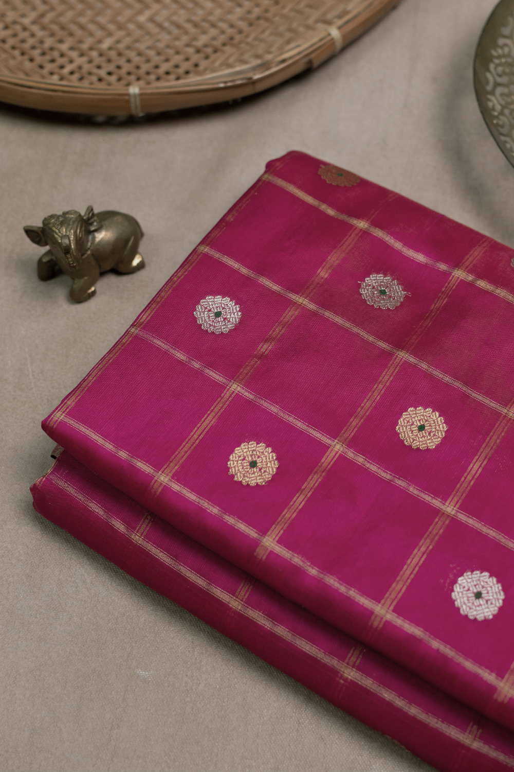 Chanderi Silk Cotton Fabric - Matkatus