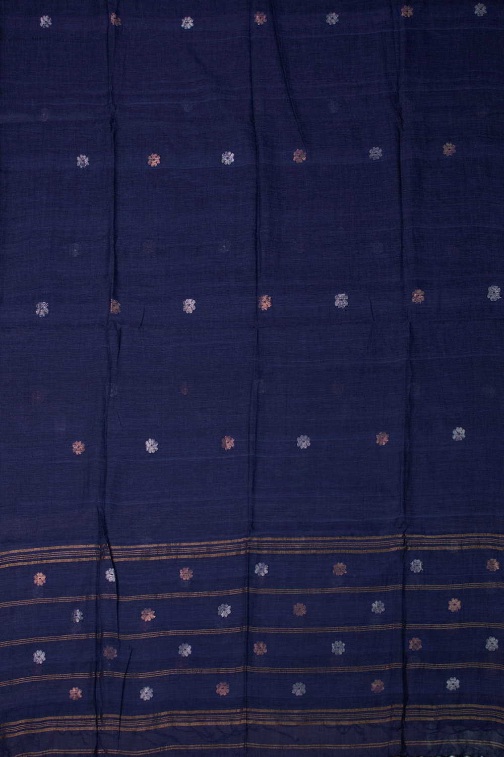 Zari Blosom - Blue Jamdani Cotton Dupatta