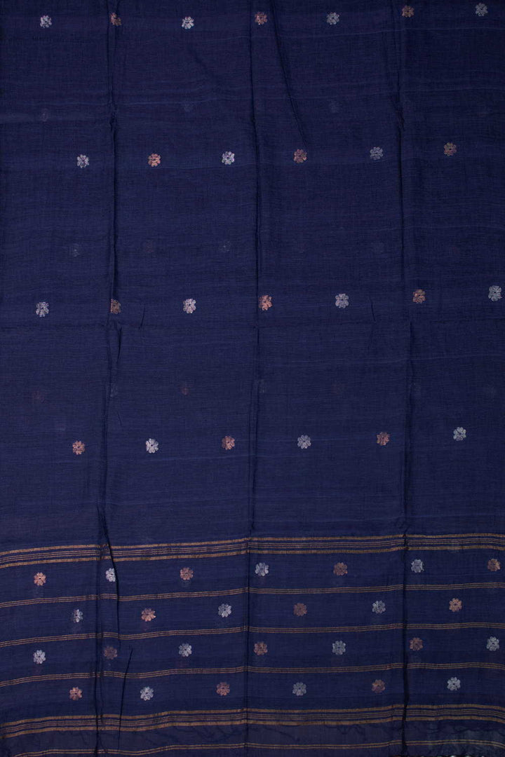 Zari Blosom - Blue Jamdani Cotton Dupatta