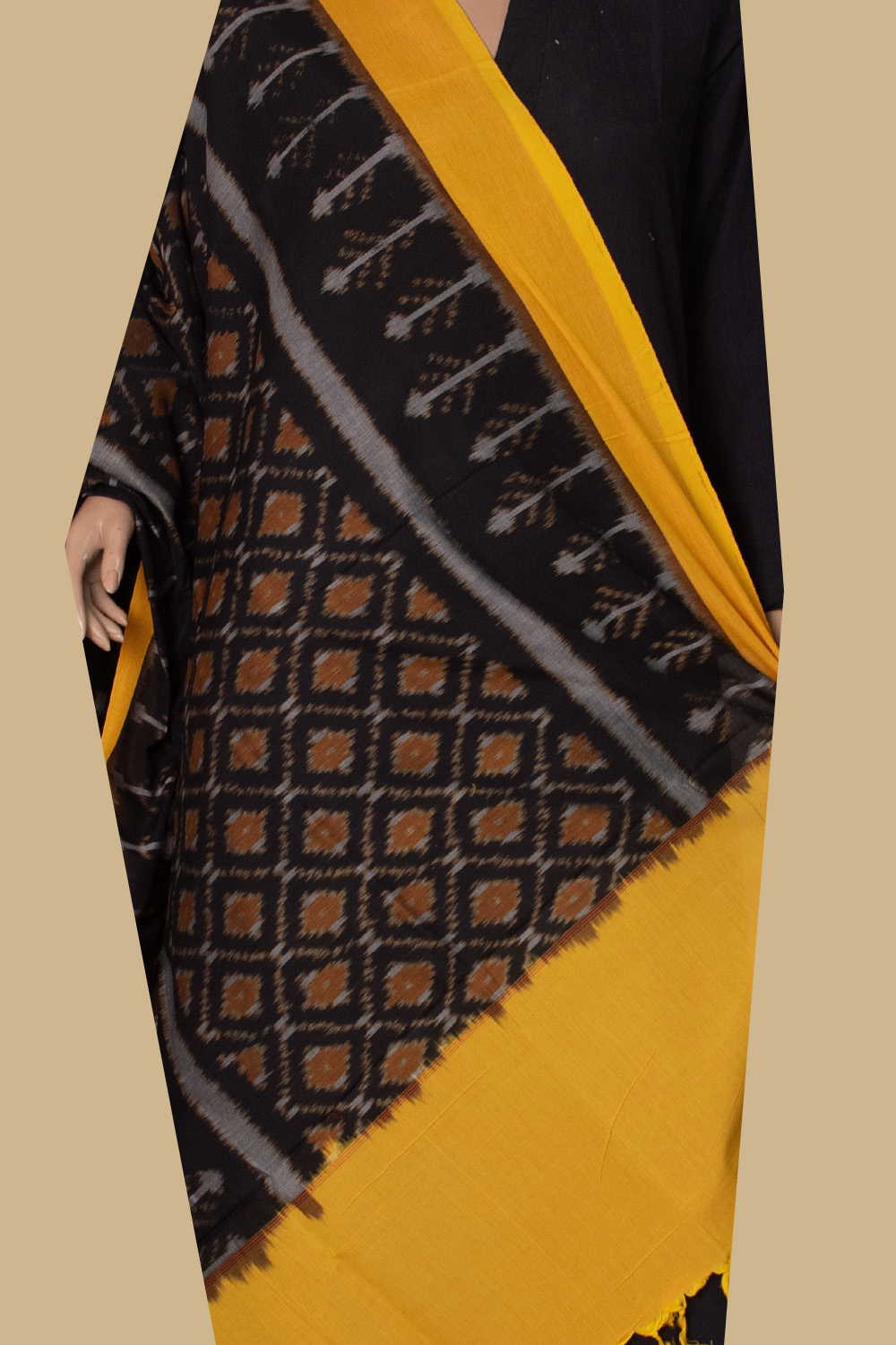 Ikat Cotton Dupatta - Matkatus
