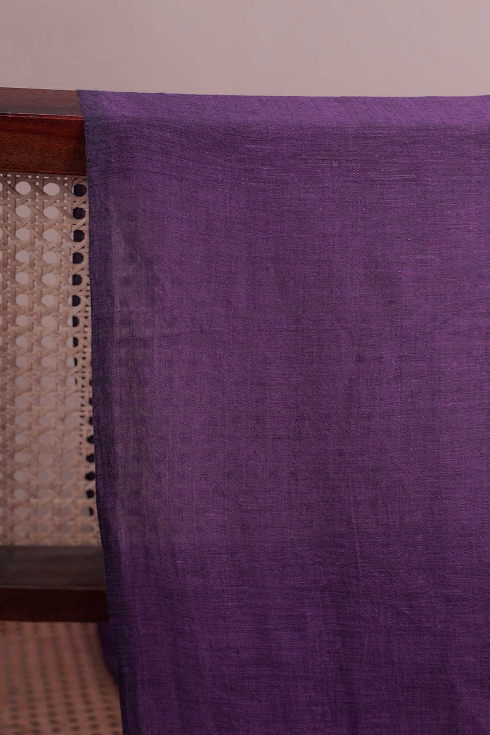 Eggplant Purple Handwoven Mul Cotton Fabric