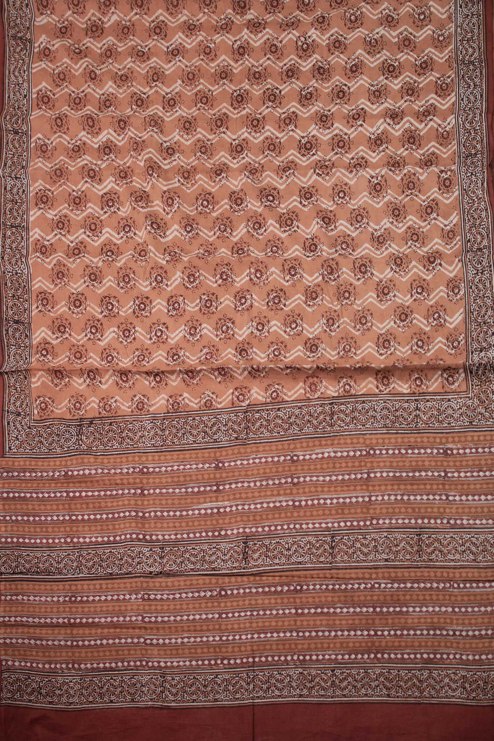 Block Printed Cotton Saree - Matkatus 