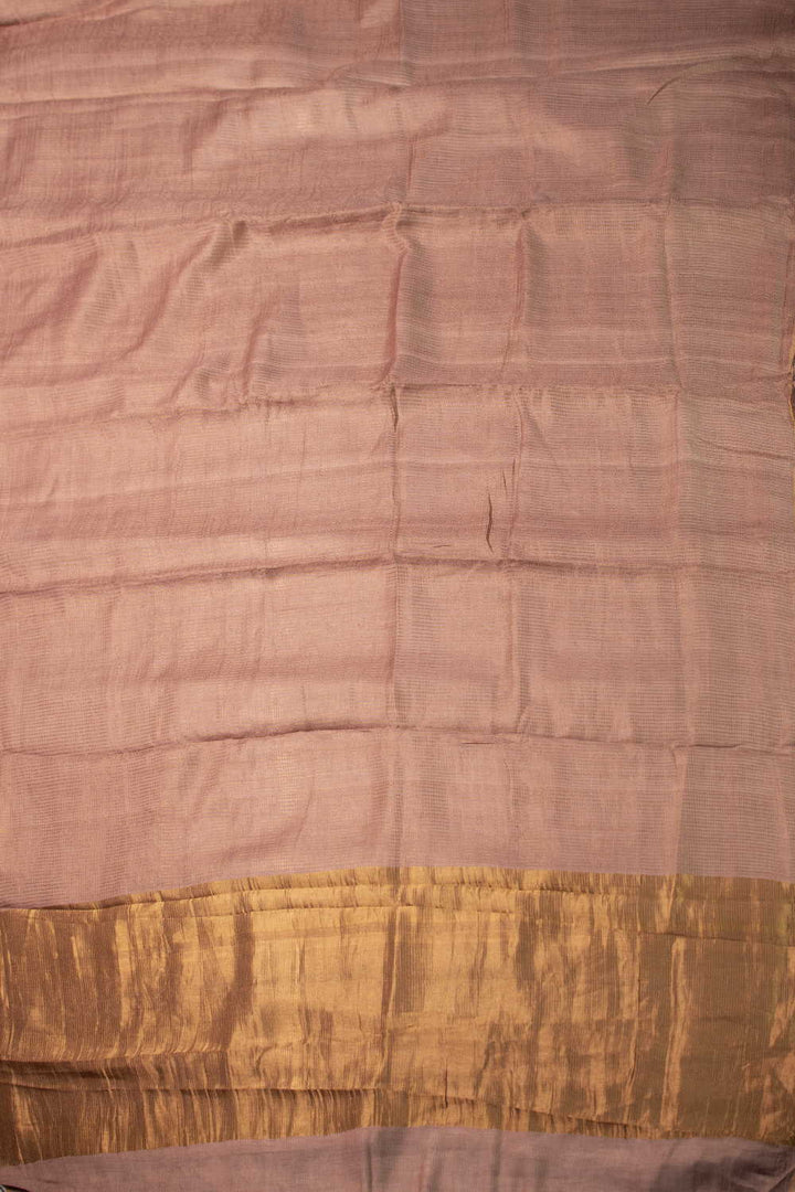 Shade of Beige Tussar Silk saree