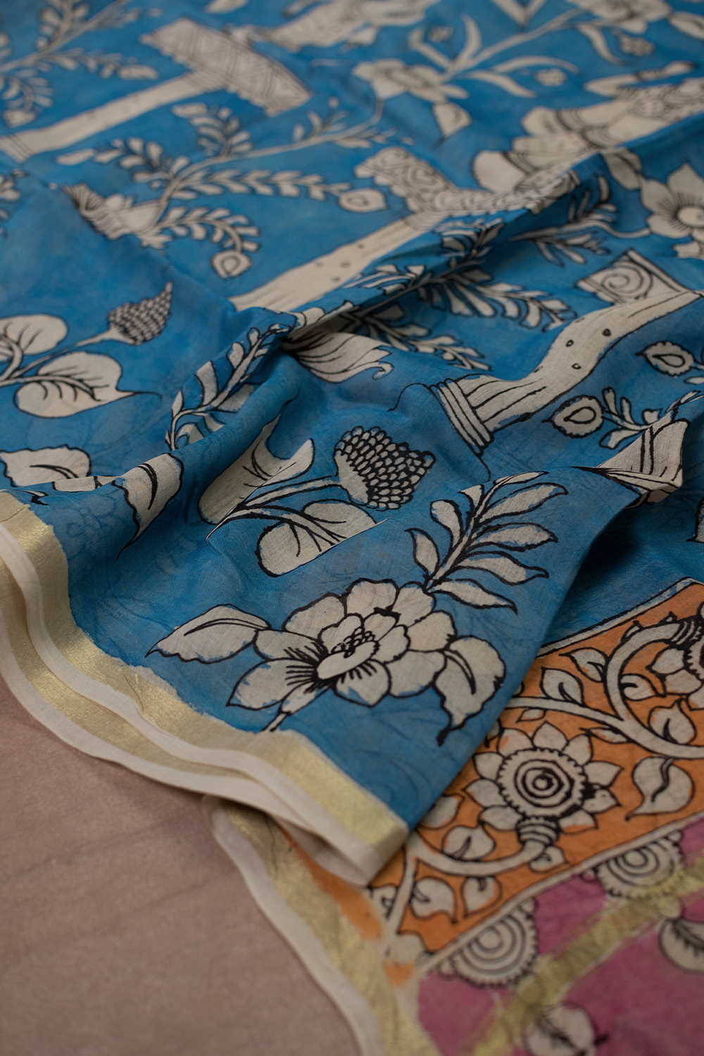 Hand Painted Dupatta - Matkatus