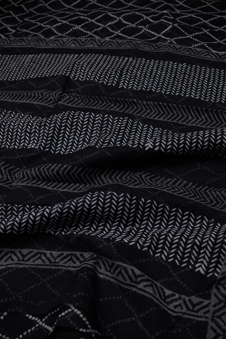 Block Printed Cotton Saree - Matkatus 