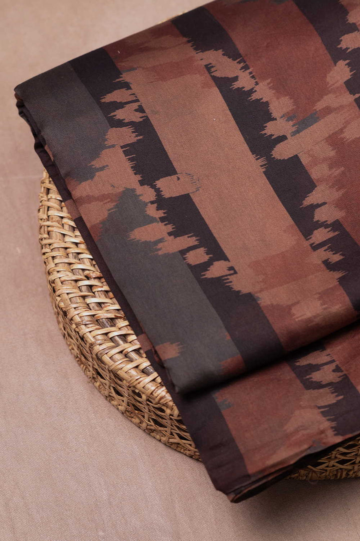 Block Printed Silk Cotton Fabric - Matkatus 