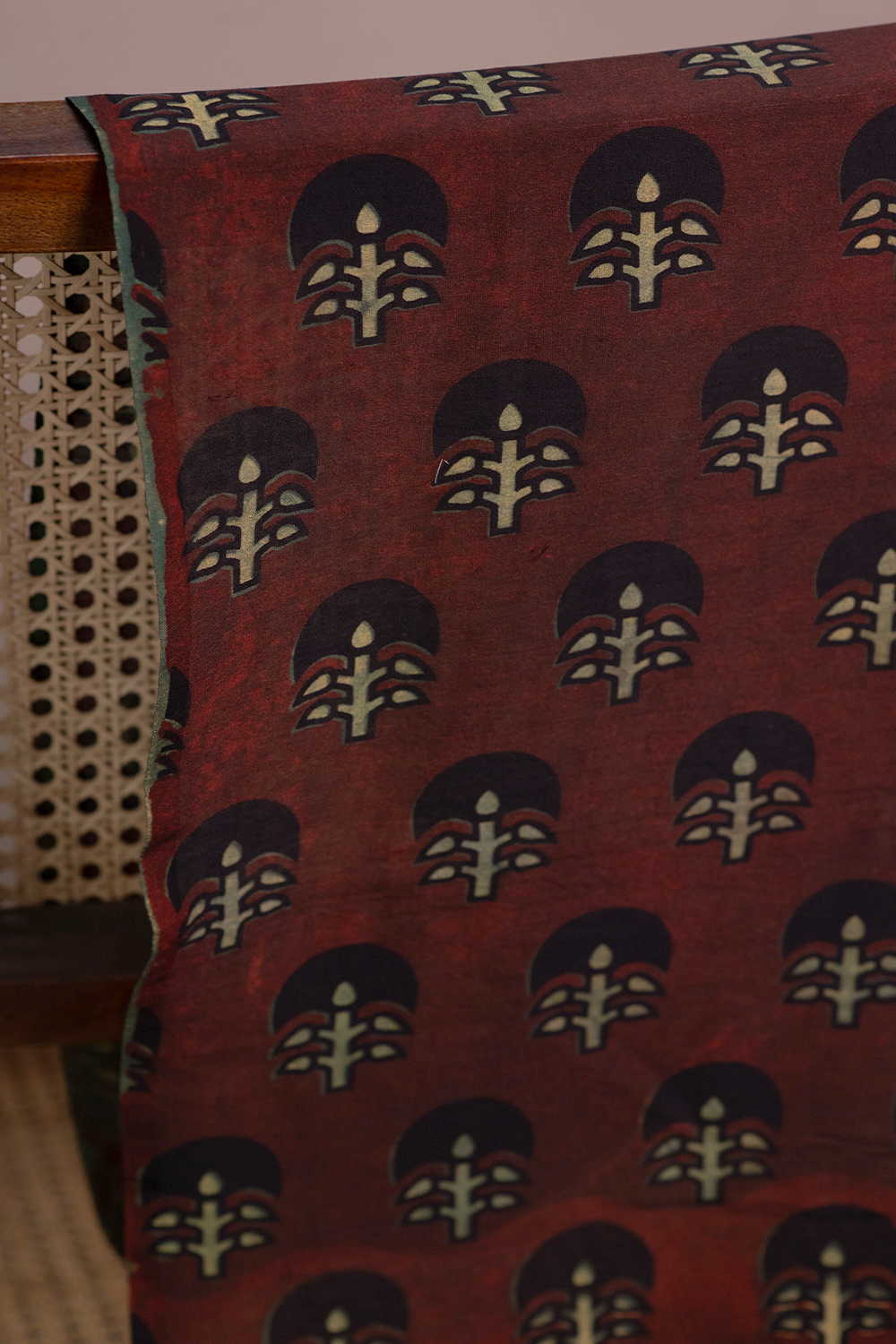 Block Printed Silk Cotton Fabric - Matkatus 