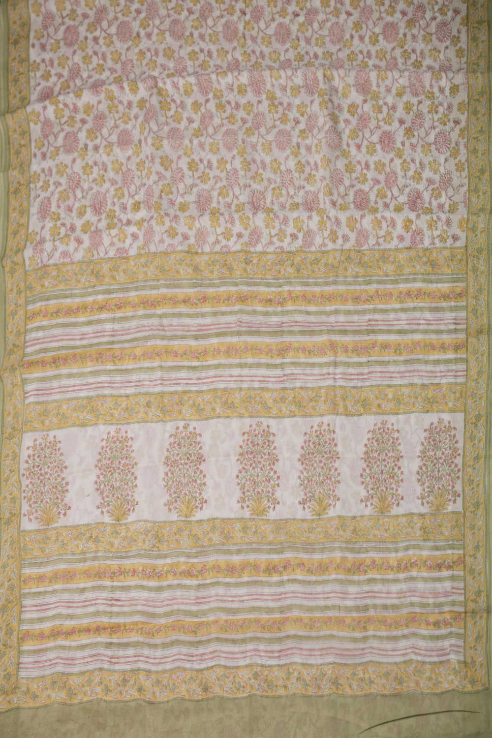 Block Printed Cotton Saree - Matkatus 