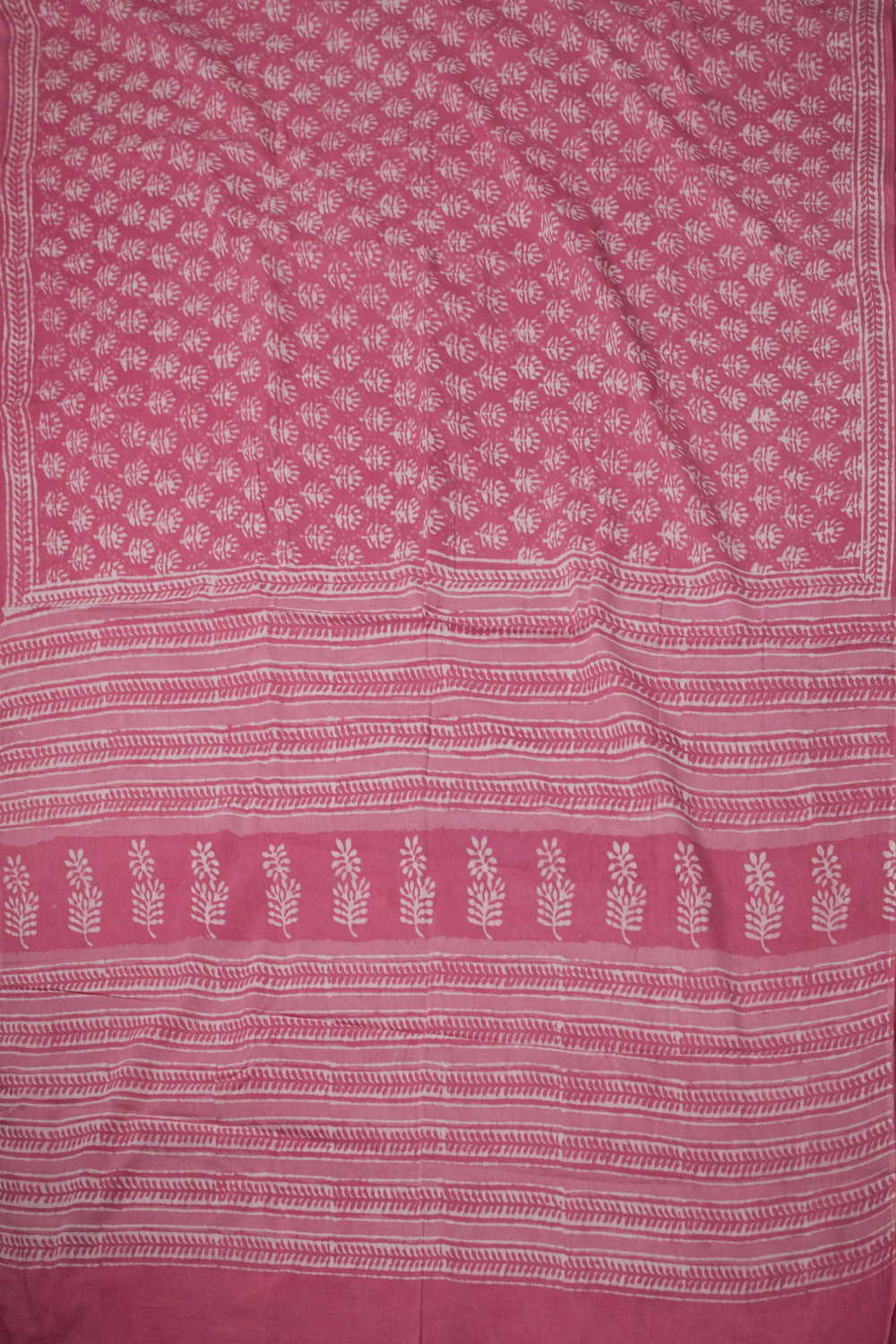 Block Printed Cotton Saree - Matkatus 