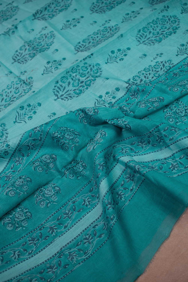 Big Butta Motifs Block Printed Chanderi Dupatta