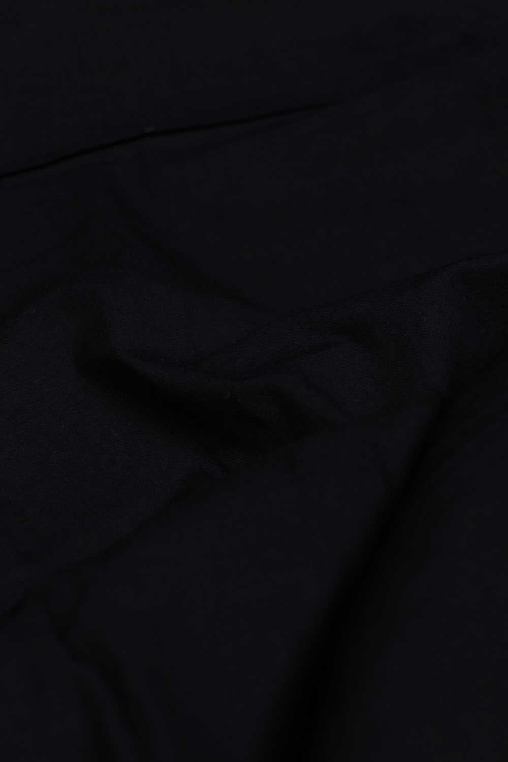 Pitch Black Handwoven Mul Cotton Fabric - 0.9m