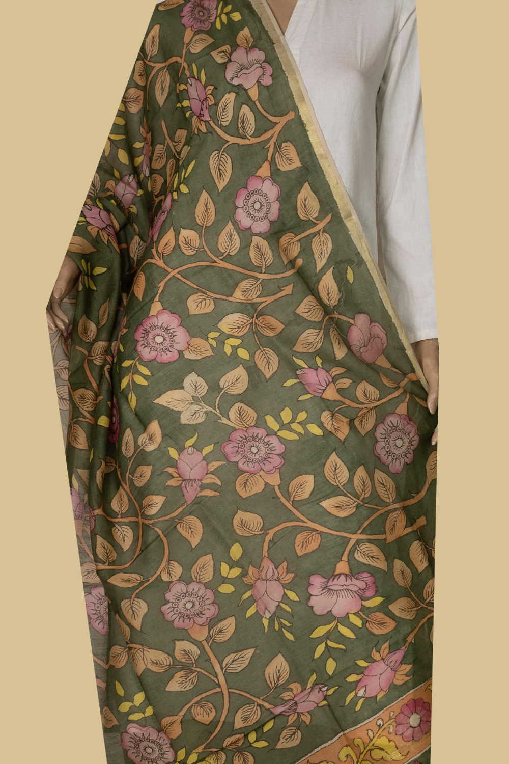Hand Painted Dupatta - Matkatus