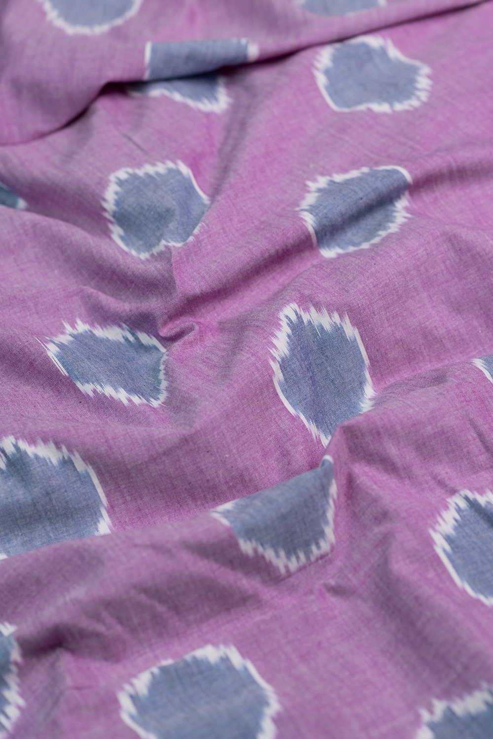 Polka-Dot Ikat Cotton Fabric