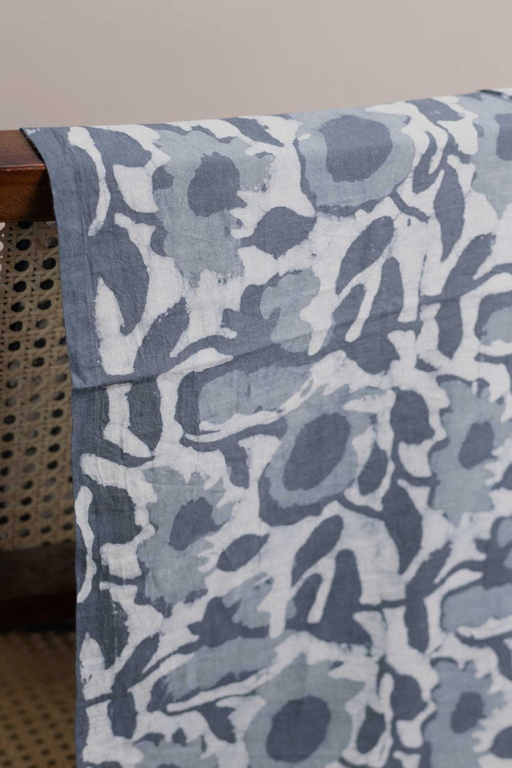 Shadow Petals Dabu Cotton Fabric