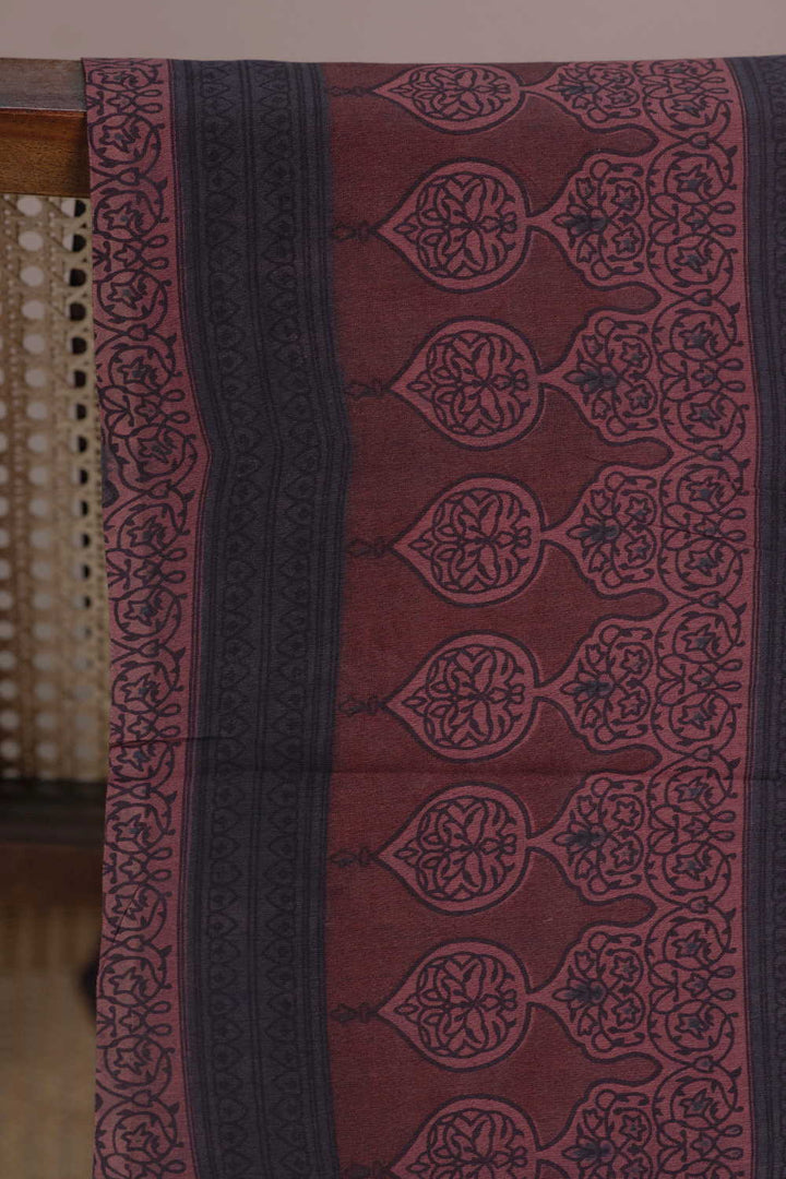 Block Printed Silk Cotton Fabric - Matkatus 