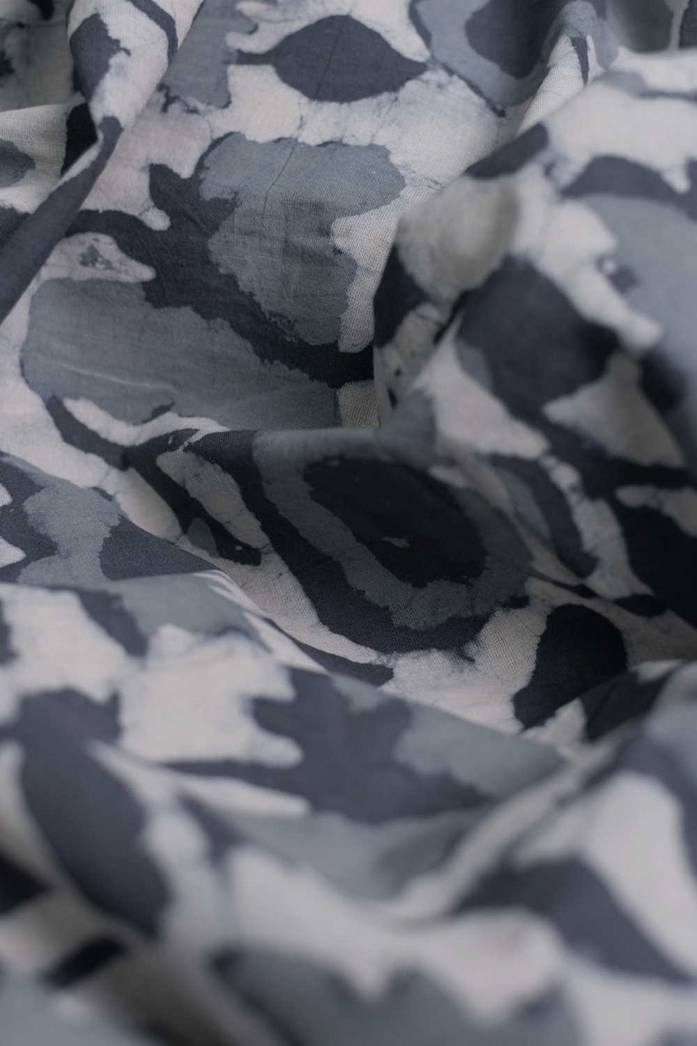 Shadow Petals Dabu Cotton Fabric