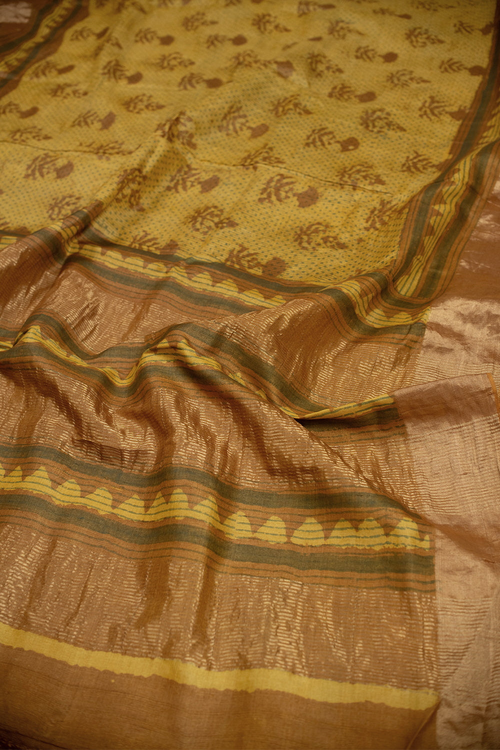 Block Printed Tussar Sarees - Matkatus