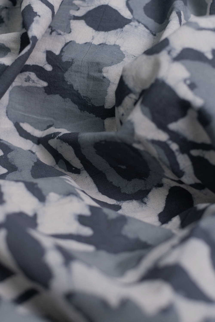 Shadow Petals Dabu Cotton Fabric - 1.6m