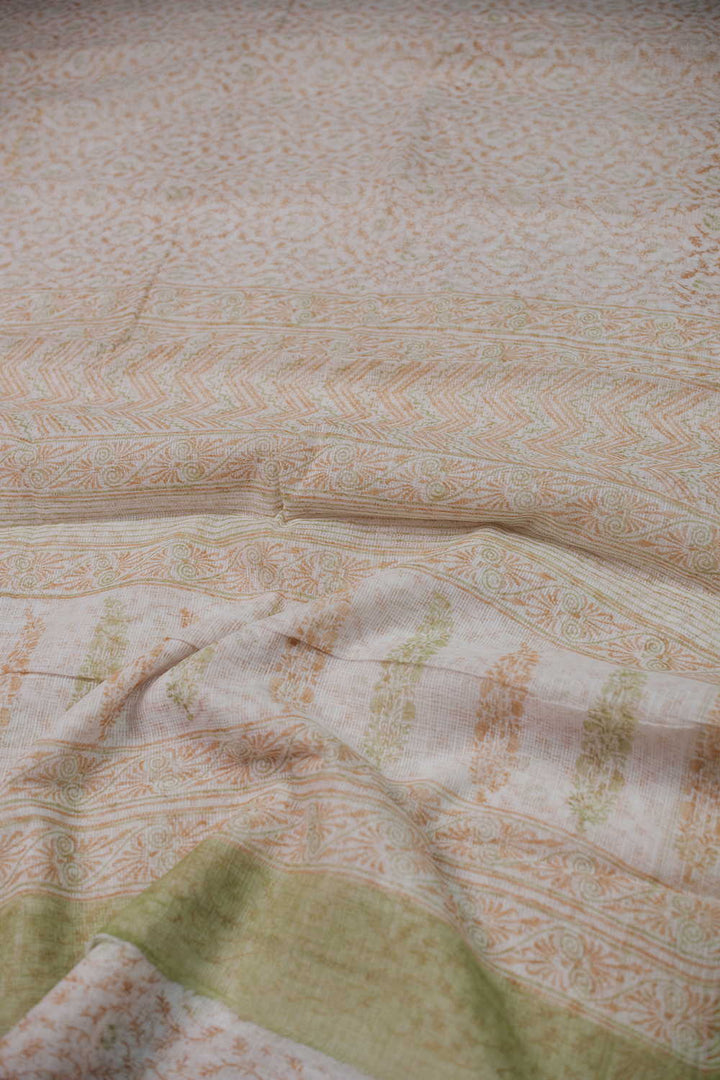 Block Printed Cotton Saree - Matkatus 