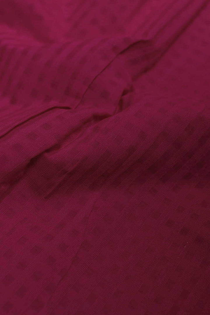Darker Pink Mangalagiri Boddu Checks Cotton Fabric