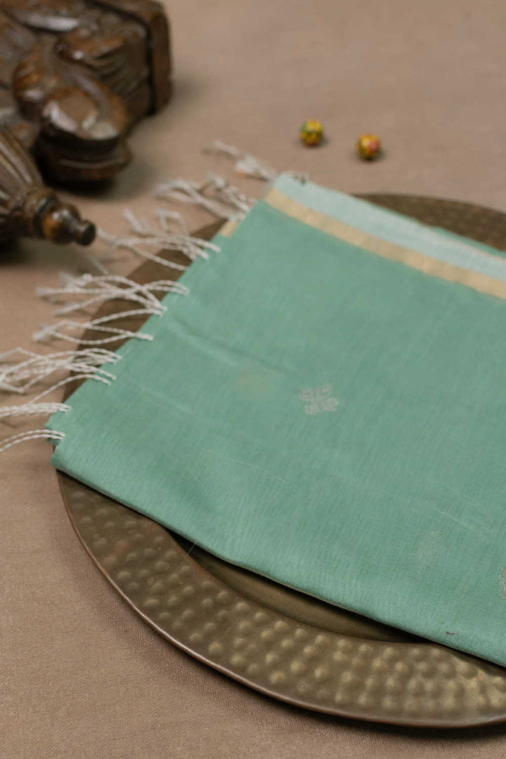 Sage Green Chanderi Silk Cotton Dupatta